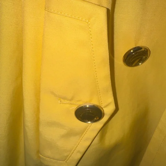 Calvin Klein Sunny Yellow Trench Coat - Picture 8 of 11
